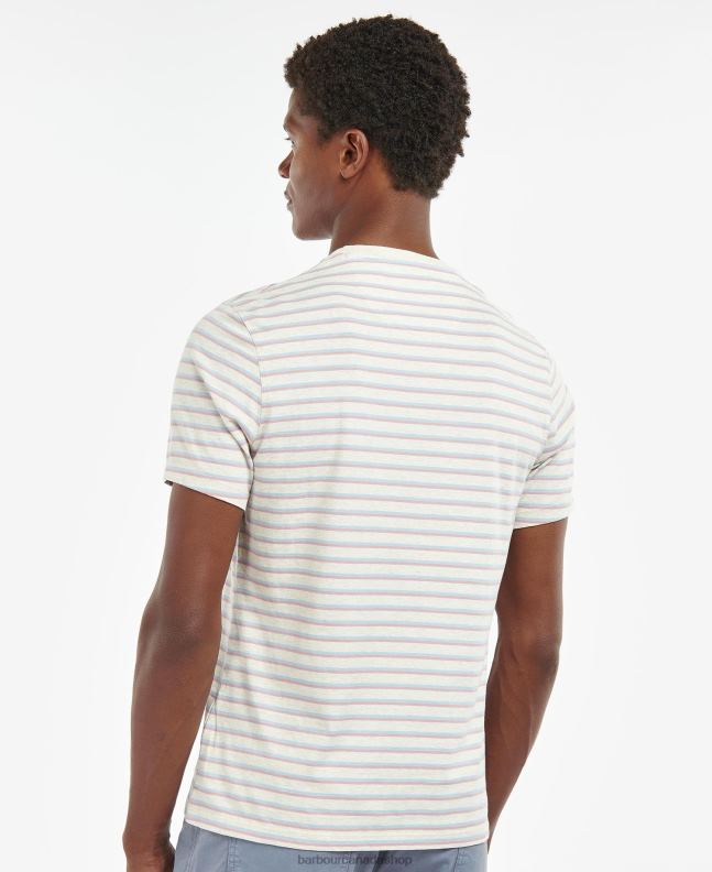 Barbour Clothing Men Grey Marl Ponte Striped T-Shirt 2BB2F939
