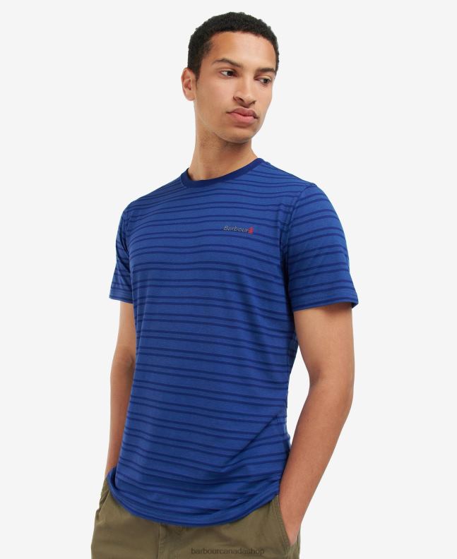 Barbour Clothing Men Inky Blue Stainton Striped T-Shirt 2BB2F853