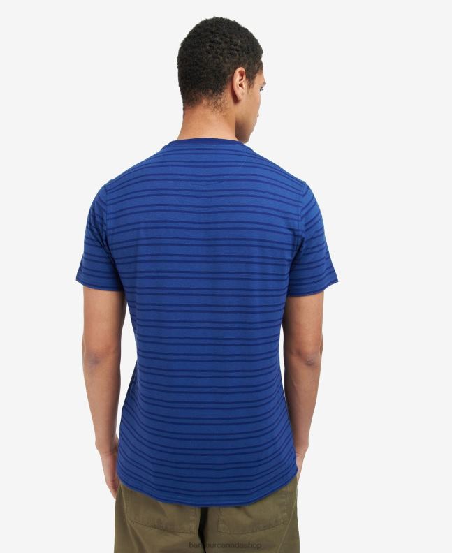 Barbour Clothing Men Inky Blue Stainton Striped T-Shirt 2BB2F853