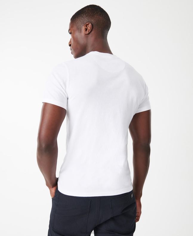 Barbour Clothing Men Intense Orange International T-Shirt Small Logo 2BB2F799