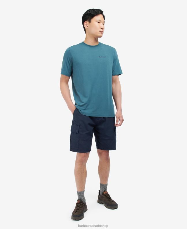 Barbour Clothing Men Mist Coordinates Logo T-Shirt 2BB2F843