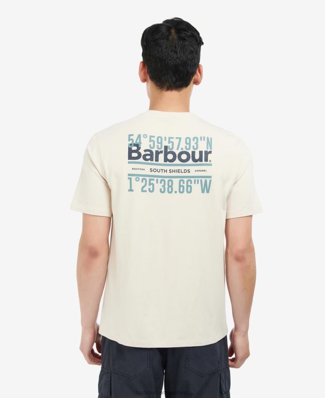 Barbour Clothing Men Mist Coordinates Logo T-Shirt 2BB2F943