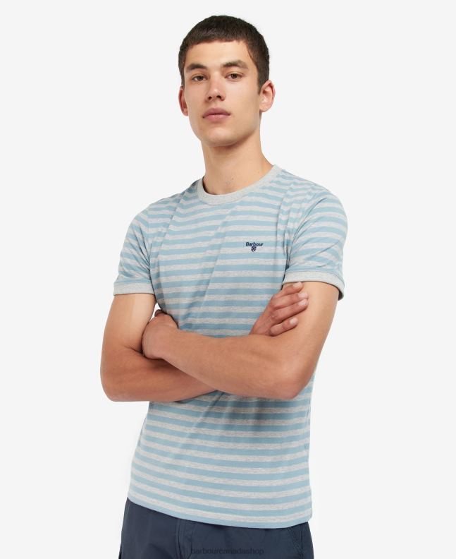Barbour Clothing Men Navy Quay Stripe T-Shirt 2BB2F794