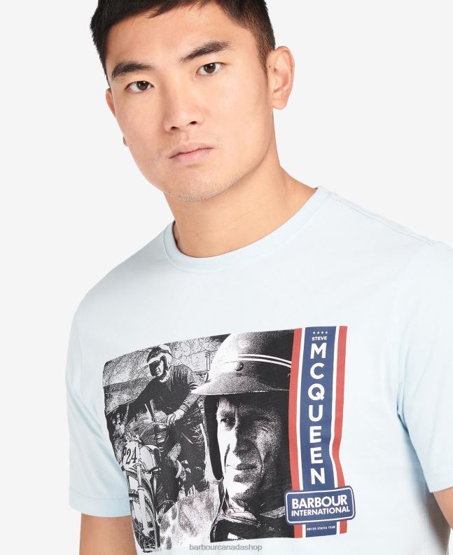 Barbour Clothing Men Pale Sky Harris Graphic T-Shirt 2BB2F966