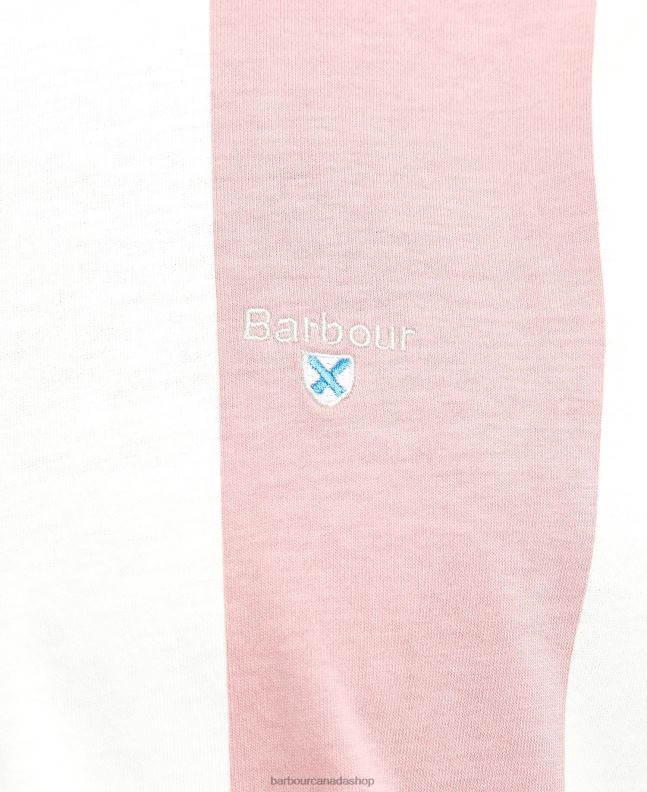 Barbour Clothing Men Pink Salt Osborne Striped T-Shirt 2BB2F806