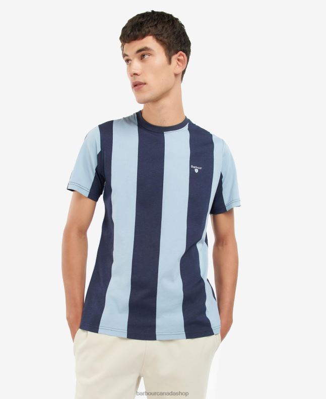 Barbour Clothing Men Pink Salt Osborne Striped T-Shirt 2BB2F945