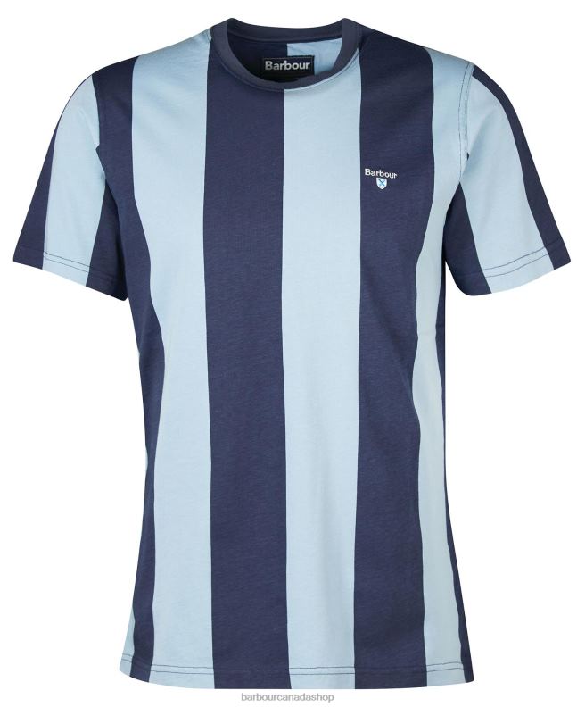 Barbour Clothing Men Pink Salt Osborne Striped T-Shirt 2BB2F945