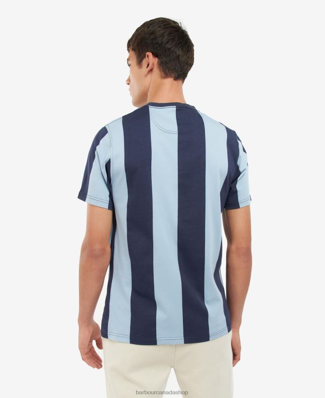 Barbour Clothing Men Pink Salt Osborne Striped T-Shirt 2BB2F945