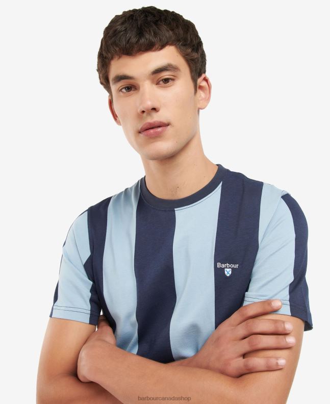 Barbour Clothing Men Pink Salt Osborne Striped T-Shirt 2BB2F945