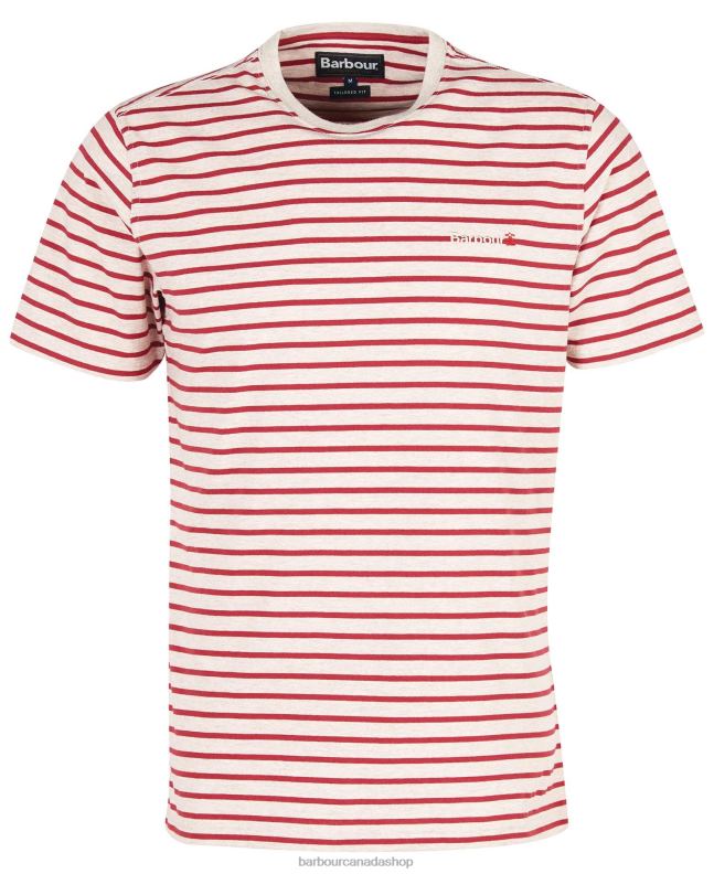 Barbour Clothing Men Powder Blue Dent Striped T-Shirt 2BB2F832