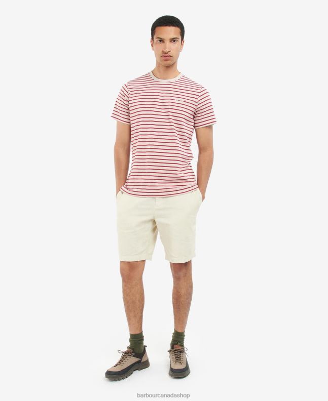 Barbour Clothing Men Powder Blue Dent Striped T-Shirt 2BB2F832