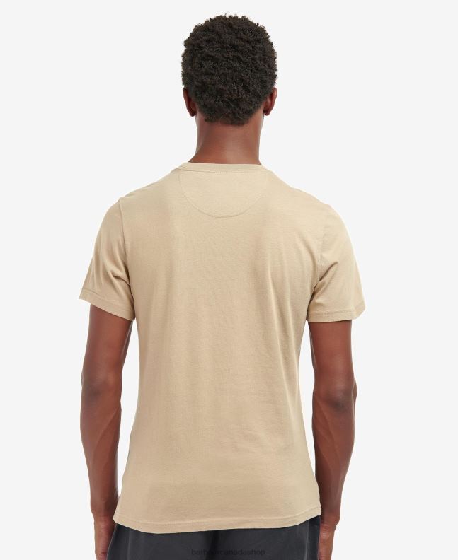 Barbour Clothing Men Washed Stone Norman T-Shirt 2BB2F949