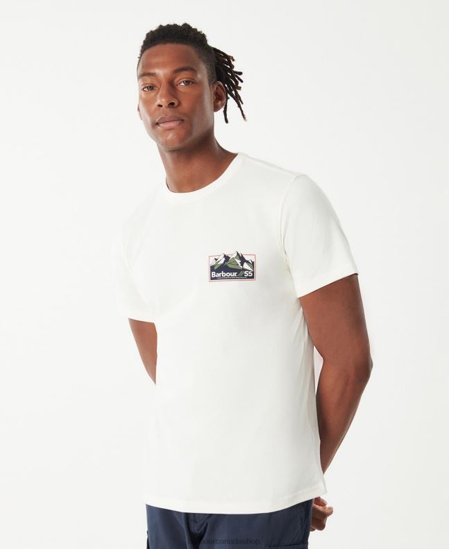 Barbour Clothing Men Whisper White Glasson T-Shirt 2BB2F755
