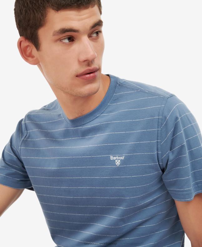 Barbour Clothing Men Whisper White Hobson Striped T-Shirt 2BB2F765