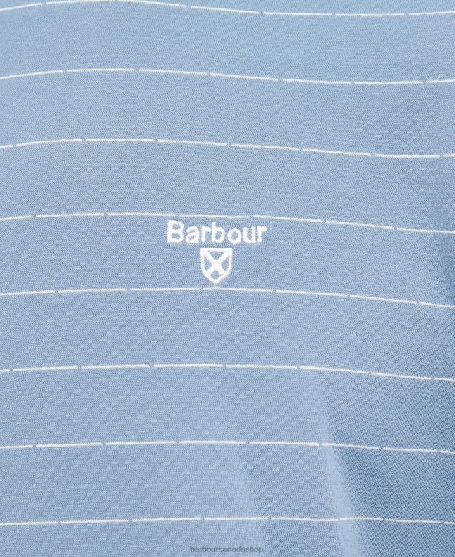 Barbour Clothing Men Whisper White Hobson Striped T-Shirt 2BB2F765