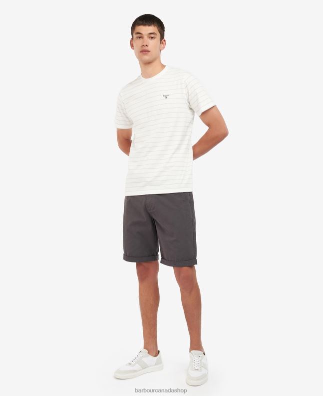 Barbour Clothing Men Whisper White Hobson Striped T-Shirt 2BB2F805