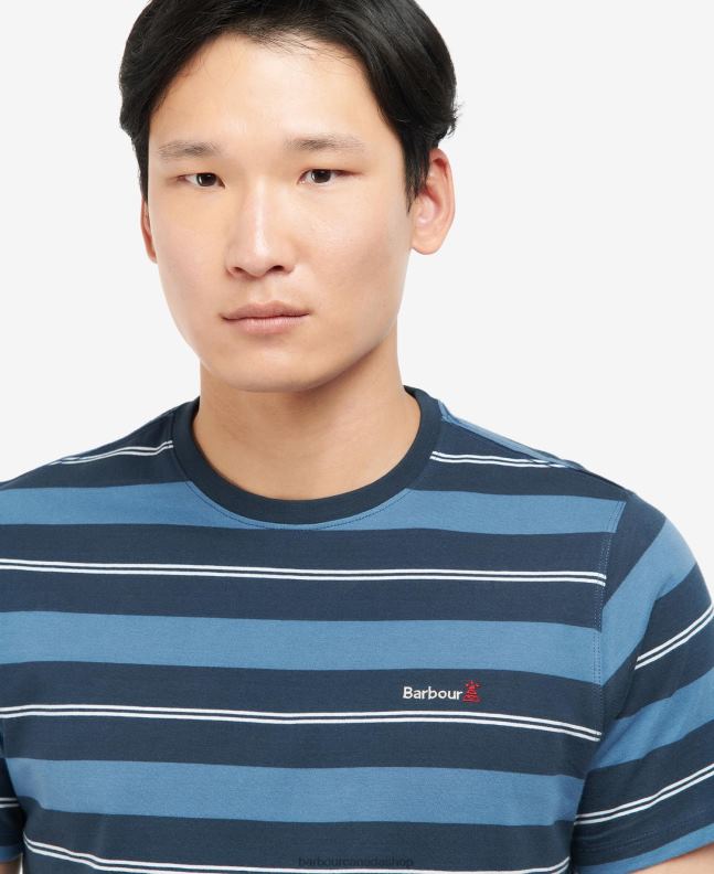 Barbour Clothing Men Whisper White Kendray Stripe T-Shirt 2BB2F819