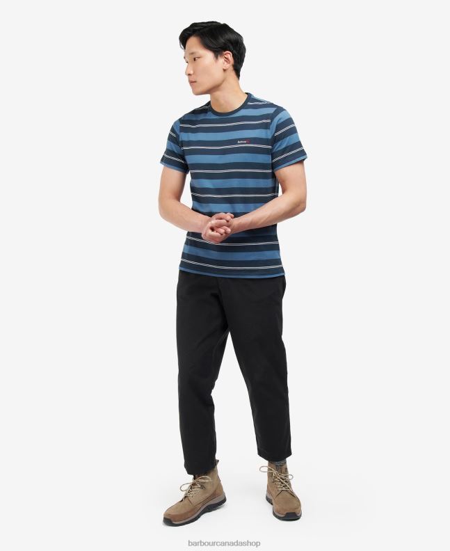 Barbour Clothing Men Whisper White Kendray Stripe T-Shirt 2BB2F819