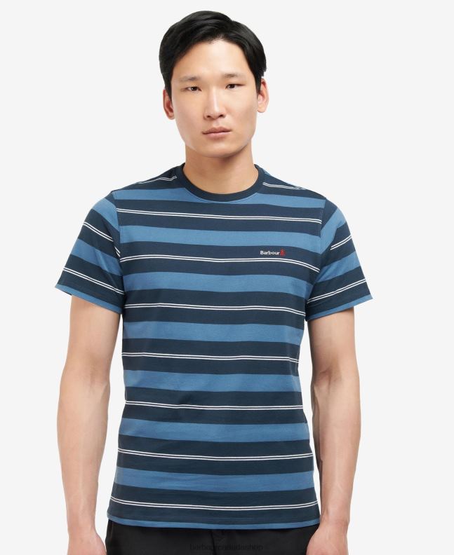 Barbour Clothing Men Whisper White Kendray Stripe T-Shirt 2BB2F819