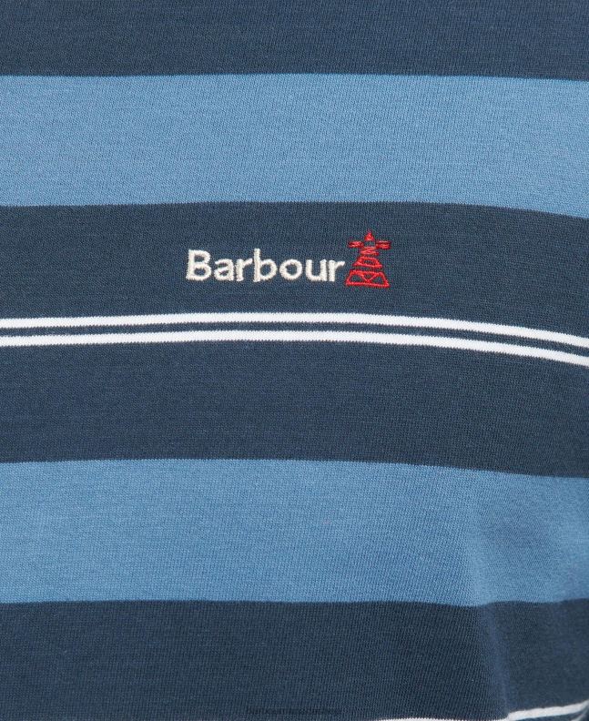 Barbour Clothing Men Whisper White Kendray Stripe T-Shirt 2BB2F819