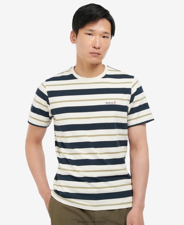 Barbour Clothing Men Whisper White Kendray Stripe T-Shirt 2BB2F860