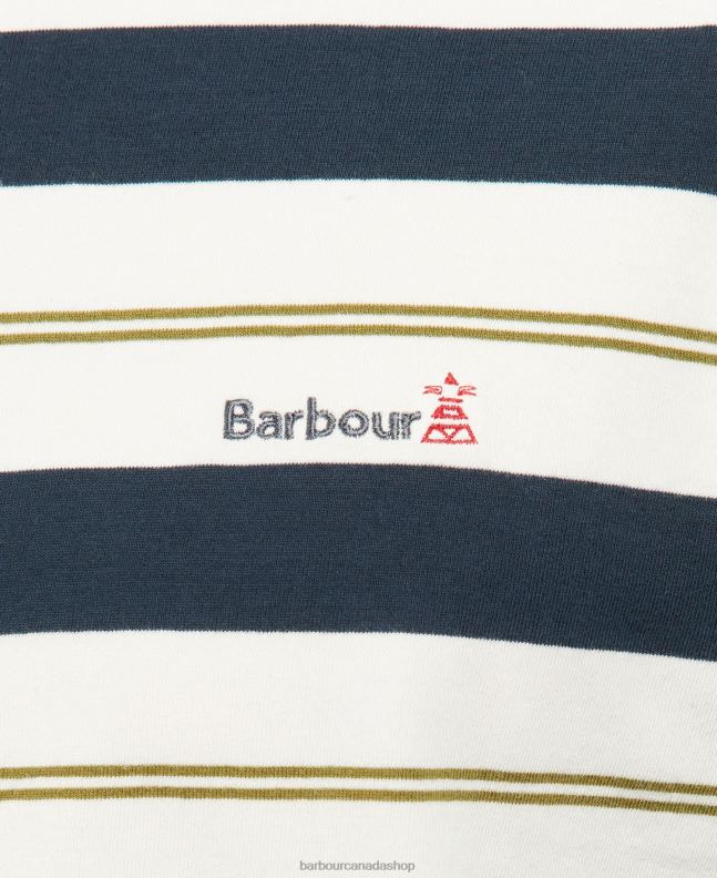 Barbour Clothing Men Whisper White Kendray Stripe T-Shirt 2BB2F860