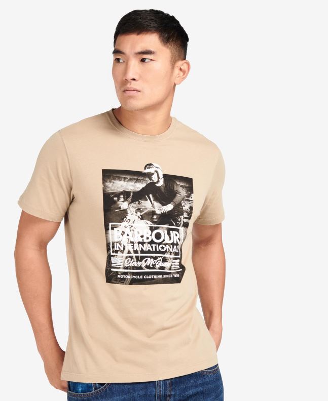 Barbour Clothing Men Whisper White Morris Graphic T-Shirt 2BB2F821