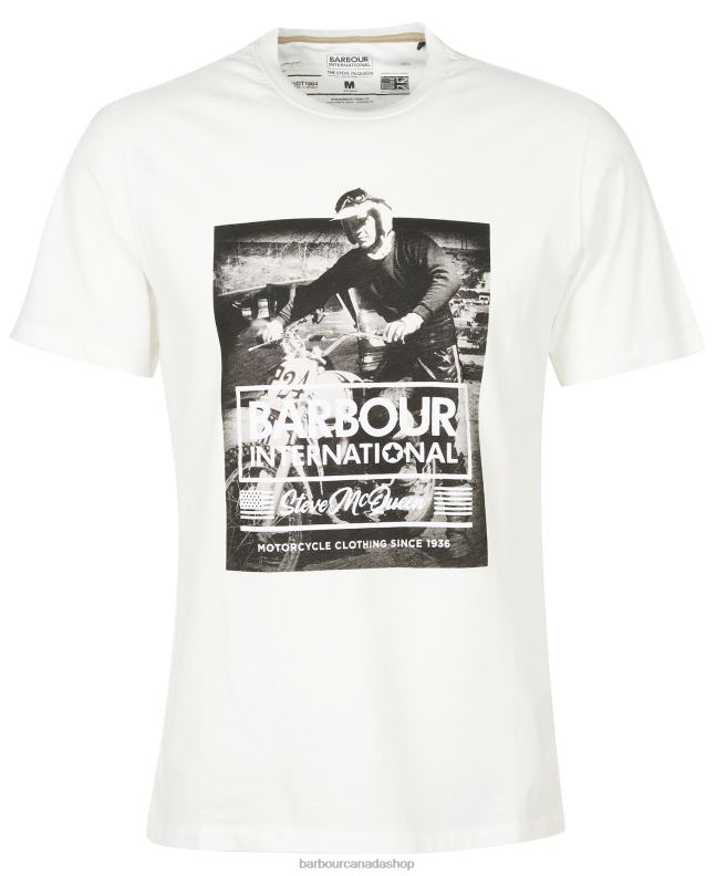 Barbour Clothing Men Whisper White Morris Graphic T-Shirt 2BB2F961