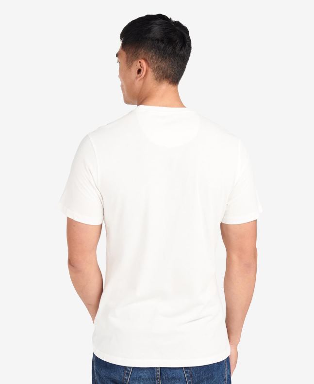 Barbour Clothing Men Whisper White Morris Graphic T-Shirt 2BB2F961