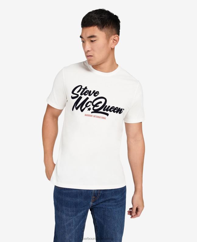 Barbour Clothing Men Whisper White Murrey Graphic T-Shirt 2BB2F855