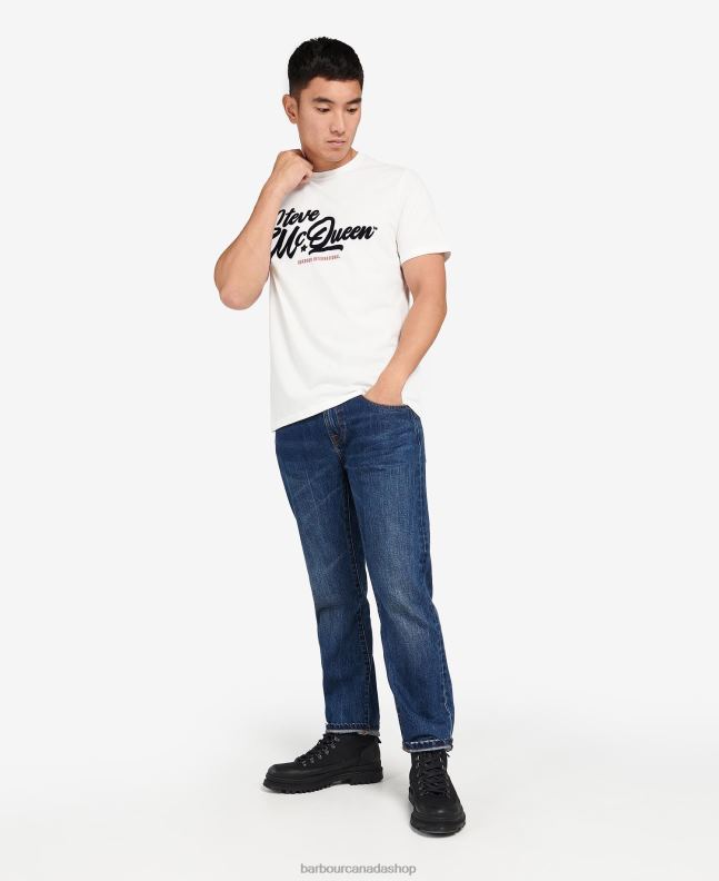 Barbour Clothing Men Whisper White Murrey Graphic T-Shirt 2BB2F855