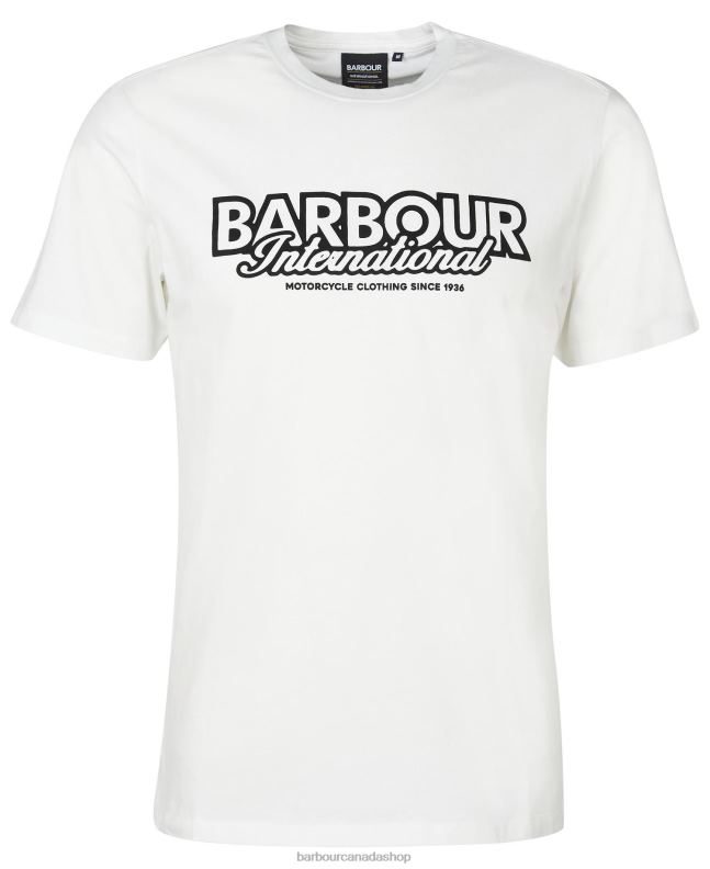 Barbour Clothing Men Whisper White Rowley Logo T-Shirt 2BB2F932