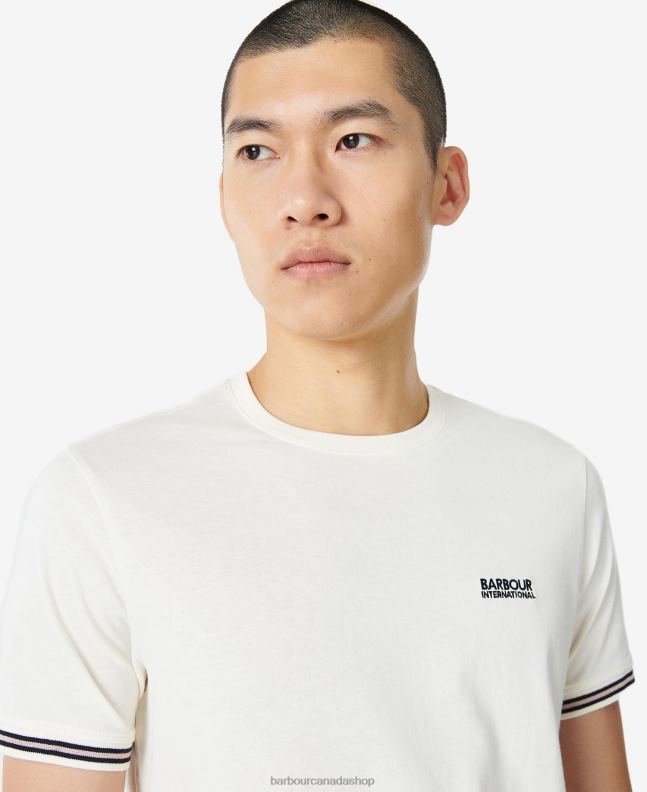 Barbour Clothing Men Whisper White Torque Tipped T-Shirt 2BB2F894