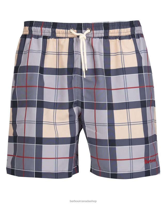 Barbour Clothing Men Aqua Tartan Tartan Swim Shorts 2BB2F1157