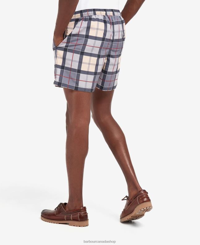 Barbour Clothing Men Aqua Tartan Tartan Swim Shorts 2BB2F1157
