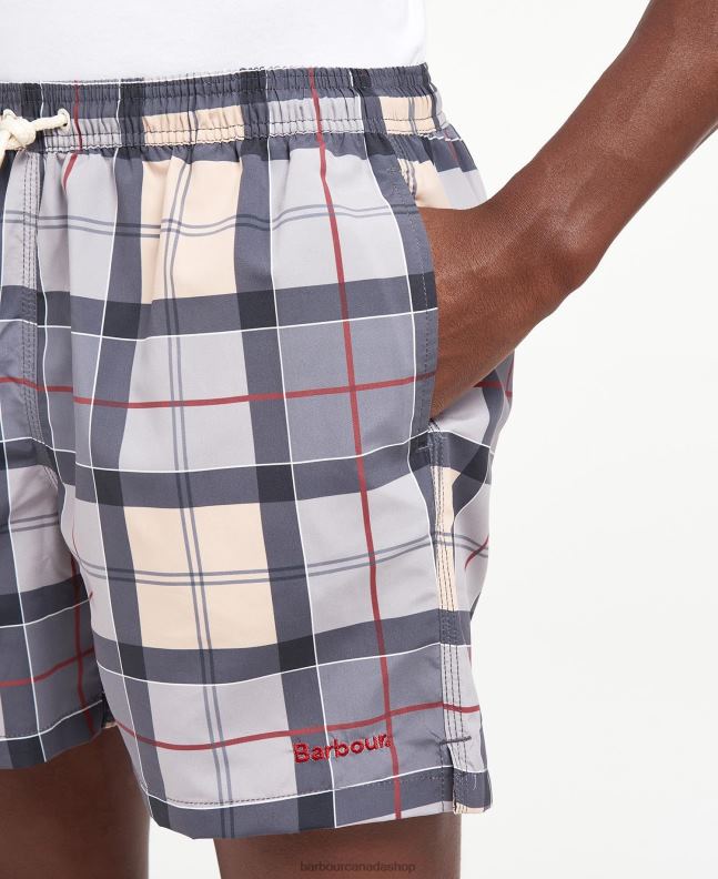 Barbour Clothing Men Aqua Tartan Tartan Swim Shorts 2BB2F1157
