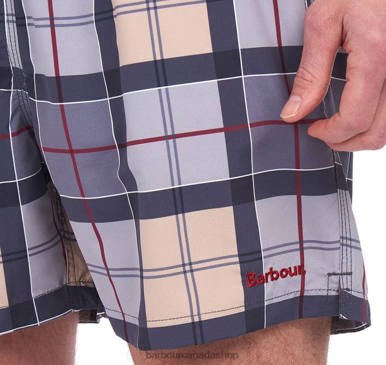 Barbour Clothing Men Aqua Tartan Tartan Swim Shorts 2BB2F1157