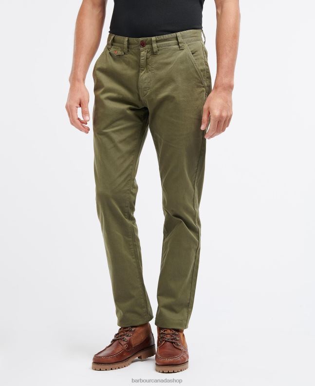 Barbour Clothing Men Ivy Green Neuston Twill Trousers 2BB2F1143