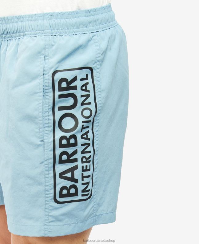 Barbour Clothing Men Night Sky Large Logo Swim Shorts 2BB2F1228