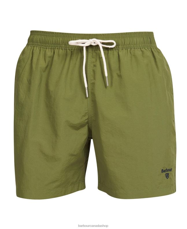 Barbour Clothing Men Olive Essential Logo 5\'\' Swim Shorts 2BB2F1194