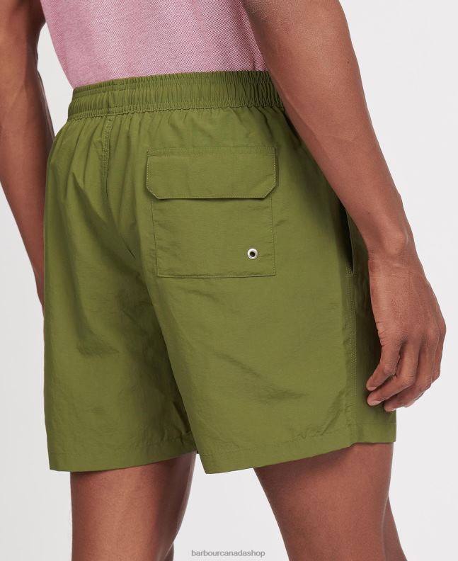 Barbour Clothing Men Olive Essential Logo 5\'\' Swim Shorts 2BB2F1194