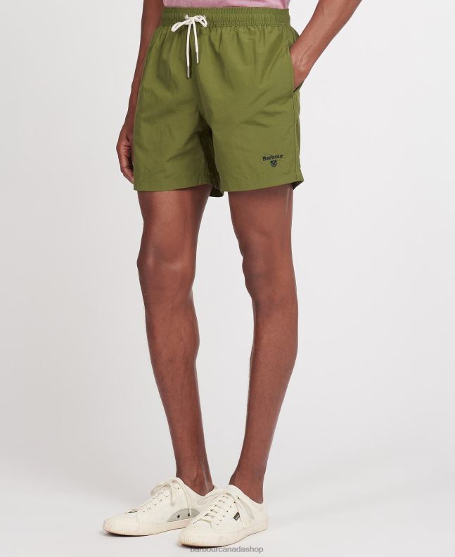 Barbour Clothing Men Olive Essential Logo 5\'\' Swim Shorts 2BB2F1194