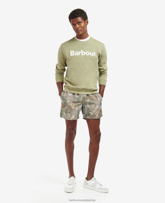 Barbour Clothing Men Olive Leaf Swim Shorts 2BB2F1206