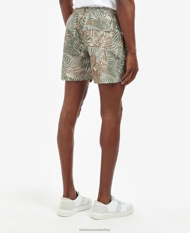 Barbour Clothing Men Olive Leaf Swim Shorts 2BB2F1206