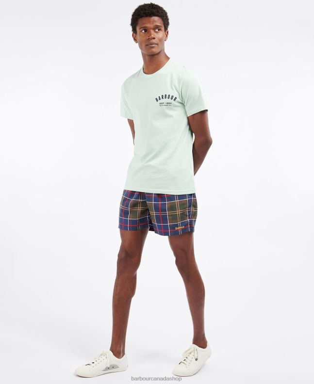 Barbour Clothing Men Summer Navy Tartan Tartan Swim Shorts 2BB2F1169