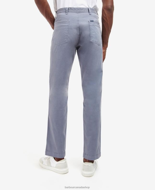 Barbour Clothing Men Washed Blue Overdyed Twill Trousers 2BB2F1204