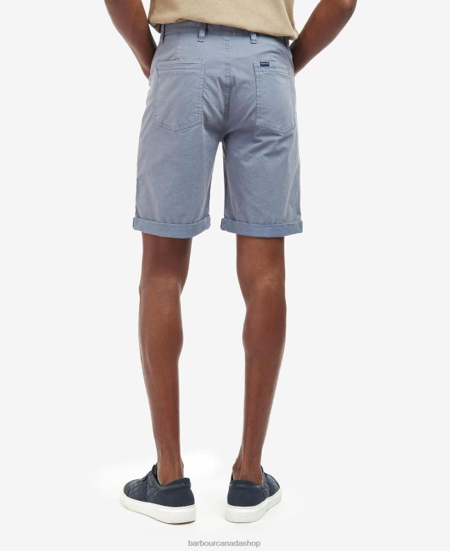 Barbour Clothing Men Washed Blue Twill Shorts 2BB2F1176