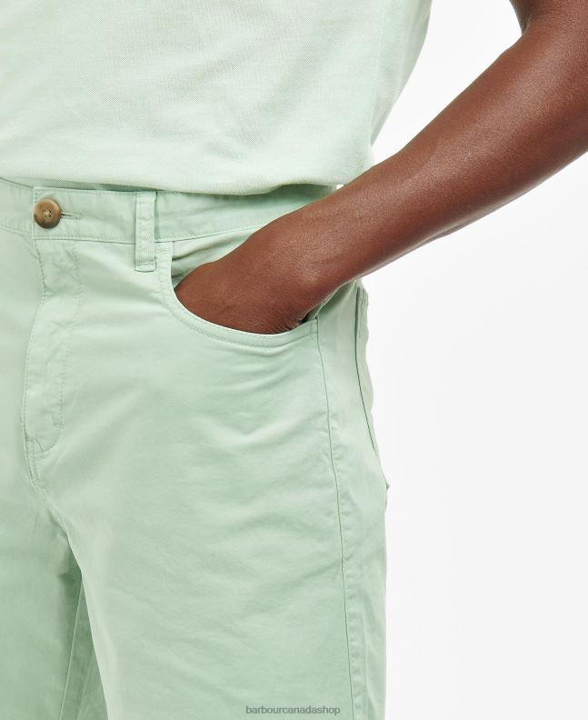 Barbour Clothing Men Washed Blue Twill Shorts 2BB2F1177