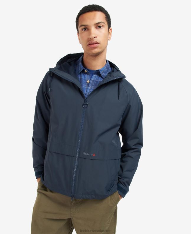 Barbour Clothing Men Inky Blue Pockle Waterproof Jacket 2BB2F214