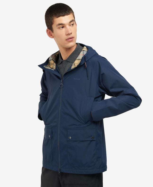 Barbour Clothing Men Navy/Dress Hooded Dormus Waterproof Jacket 2BB2F188